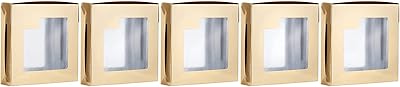 Hot Pack disposable candy box, gift box, festive box, aluminum/gold with window 15 x 15 cm, 5 pieces.. DIAYTAR NIGERIA: Where thousands of products meet affordable prices and reliable 5-8 day delivery.