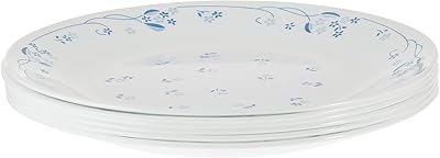 Coral glass meal plate, Provencal blue, medium size 21 cm, set of 6, model 6017589.. Great deals and fast delivery — the DIAYTAR Nigeria guarantee.