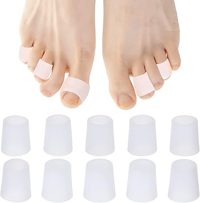 Helvety 5 pairs of silicone gel protectors to protect small toes and relieve small toe pain (white open sleeves).. Discover shopping simplified with DIAYTAR NIGERIA's comprehensive platform and reliable 5-8 day shipping.