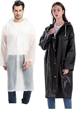 Waterproof rain jackets (package of 2), reusable waterproof poncho with sleeves and hoods for women and men, W, one -sized size.. Shop smart with DIAYTAR NIGERIA, offering a vast product range delivered to your doorstep within a week.