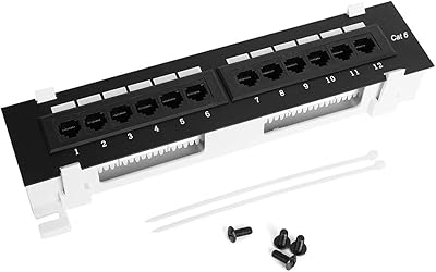 Empty keyboard 1U 12 ports, rack 10 "or wall support with rear cable management panel for CAT6 Ethernet, Ethernet RJ-45 UTP KEYSTONE socket socket.. Nigeria's favorite online shopping platform, DIAYTAR offers unbeatable prices and delivery within a week.