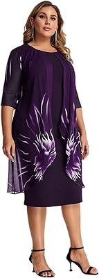 Large Ayser Size Dresses, Wedding Wedding Dresses for Women, Knitted Dress in Elegant Temperament Lace for Women (Color: Violet, Size: 3xl).. DIAYTAR NIGERIA stands as your affordable shopping ally with nationwide delivery in just 5-8 days.