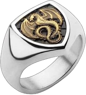 Dragon Ring for Men, Gold Ring with Dragon Armor with Nordic Viking Animal Wings for Men, Flying Dragon Ring, Bijoux For Father's Day gift.. Why wait? Get your order in 5–8 days with DIAYTAR Nigeria.