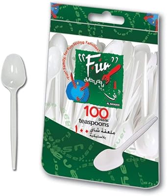 Set of disposable teaspoons in daily plastic on a daily basis, 5 inches - white - pack of 100.. Your go-to destination for affordable online shopping, DIAYTAR NIGERIA delivers in under 8 days.