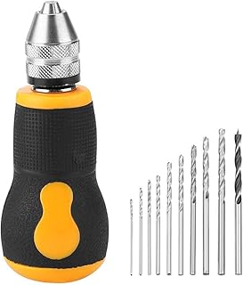 Hand drill, set of portable tools, mini hand drill, 10 pieces of rotary forests from 0.8 to 3.0 mm, precision hand drill for wood work, jewelry, rotary tools.. DIAYTAR NIGERIA: Where countless products meet affordable prices and reliable nationwide shipping.