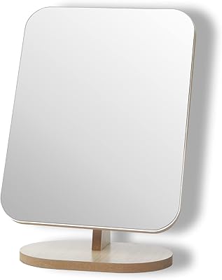 Longsheng - Since 2001 - Makeup mirror for desk with wooden support, single portable portable table mirror at 90 ° for makeup, interior decoration, gift -large.. Shop from thousands of products at DIAYTAR NIGERIA and enjoy budget-friendly nationwide delivery.