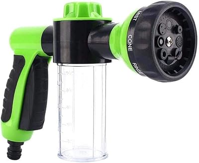 Foam sprayer, watering hose nozzle, gun -shaped tank soap pistol, hole nozzle for car washing, plant watering, animal bath, outdoor pleasure, anti -slip material, ergonomic design, 8 spray modes.. DIAYTAR NIGERIA: Where affordability meets variety in Nigeria's most comprehensive online marketplace.
