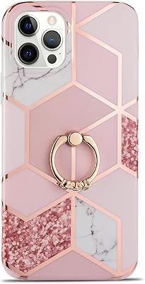 Flexible MANLINO Marble Design Protective Cock With Shiny Design Support and Falog for Women and Girls, Compatible with iphone 12 Pro Max 6.7 inch (Rose Gold).. Embrace a new era of online shopping with DIAYTAR NIGERIA's extensive range and budget-friendly prices.