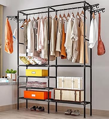 Handle to hang coats on the floor, cabinet, clothing breastplate, breastplate, bedroom furniture (black).. DIAYTAR NIGERIA: Connecting Nigerians with affordable products through our expansive e-commerce platform.