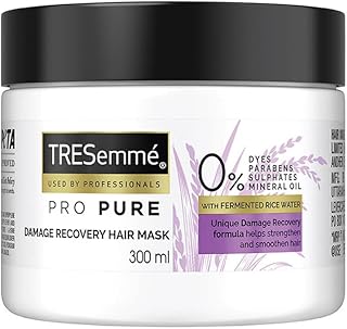 Mask Tresemme Pro Pure Damage Recovery, with fermented rice water, without sulfate or paraben, for damaged hair, 300 ml.. DIAYTAR NIGERIA delivers more than products - we deliver affordable solutions within days.