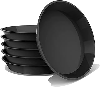 Danbut 6 pieces saucers for plants 4 6 8 10 12 14 16 18 20 inches, plastic plant tray, solid and durable flower jar container accessories, saucers for interior and outdoor plant pots (4 inches, black).. DIAYTAR NIGERIA: Where shopping meets satisfaction with affordable prices and reliable 5-8 day shipping.