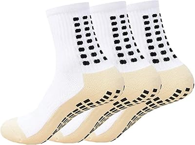 Samoo football socks for men, non-slip socks, non-slip sports socks with non-slip pads for football, basketball, volleyball (3 pairs), white, 10.. No stress, just speed — DIAYTAR Nigeria ships in days.