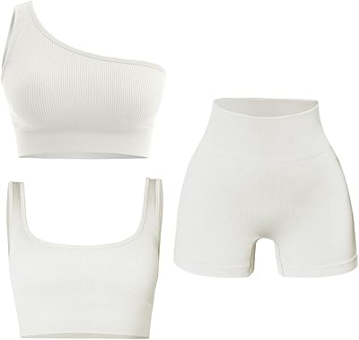 Set of 3 high shorts without seam and high -waisted training shorts for women.. Experience retail therapy without the financial stress at DIAYTAR NIGERIA's budget-friendly marketplace.