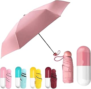 MINI Capsule umbrella, Light UV UV UV integrated for the protection of the sun and summer, folding traveler folding windbreaker with capsule case, perfect for men and women.. Experience budget-friendly shopping at DIAYTAR NIGERIA, Nigeria's premier online marketplace with quick delivery.