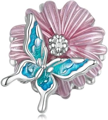 Mitty pendant for woman in Sterling 925 silver with heart of love, sunflower, morning glory, orchid and green clover for pandora bracelet.. Discover the perfect balance of selection and value with DIAYTAR NIGERIA's nationwide delivery service.