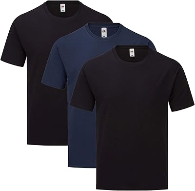 Iconic 150 pack t -shirt 3 (black -2 nos, navy blue -1 nos).. DIAYTAR NIGERIA: Your trusted partner for affordable online shopping with reliable delivery timeframes.