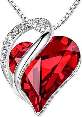 Heart pendant collar Coeur Camilie, crystal necklace for women, gift jewelry silver color, 18 "chain and extension of 2".. Shop confidently with Nigeria's most trusted e-commerce platform, offering swift and affordable delivery.