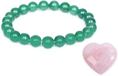 Richra bracelet in green adventurine with swollen heart, pink quartz, natural stone, collection of healing crystals for 8 mm gifts.. Find everything you need at prices you'll love with DIAYTAR NIGERIA's comprehensive e-commerce platform.