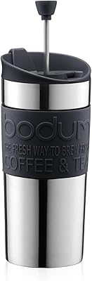 Bodum Travel piston coffee maker, vacuum cleaner, small, 0.35 liter - black.. DIAYTAR NIGERIA revolutionizes online shopping with competitive prices and reliable 5-8 day delivery.