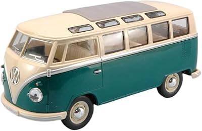 Ken Smart Classic Bus Pressure Molded on a 1/24 VW 1962 green scale with white top.. Shop with confidence at DIAYTAR NIGERIA, enjoying competitive prices and delivery within 8 days.