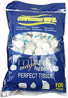 100 pieces of compressed magical towels, camping handkerchiefs, disposable handkerchiefs, just add water.. DIAYTAR NIGERIA: Where every shopping need is met with affordable prices and timely delivery.