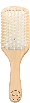 Hair brush in natural wood with bamboo palette. Diskeeping hair brush with hairs for women, men and children... Your trusted marketplace, DIAYTAR NIGERIA offers comprehensive selection with budget-friendly delivery.