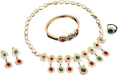 Halamodo multicolored rhinestone jewelry, set of rhinestones for women, set of four pieces of traditional jewelry, set of jewelry necklace earrings bracelet ring.. Why waste time in traffic when you can shop online at DIAYTAR Nigeria? Enjoy convenience, unbeatable prices, and prompt delivery anywhere in Nigeria.