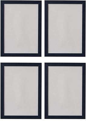 IKEA FISKBO A4 photo frames (21 x 30 cm, dark blue - lot of 4).. DIAYTAR NIGERIA: Your partner in affordable e-commerce with dependable delivery across Nigeria.