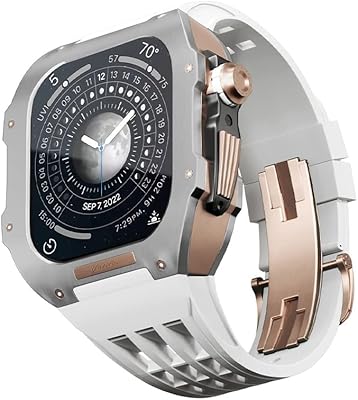 SKM modification kit for Apple Watch 8 7, 45 mm titanium case + Viton bracelet, Premium case and bracelet modification kit.. DIAYTAR NIGERIA connects Nigerians with quality products at affordable prices, delivered in 5-8 days nationwide.