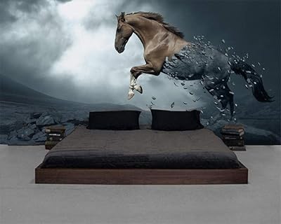 JJGL Horse Wallpaper TV Sofa Background Wall 3D Wallpaper 150cm (L) x 105cm (H).. Fast delivery is our promise — DIAYTAR Nigeria keeps it real.