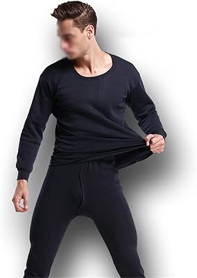 Yapdd set of thermal underwear for men, long and thick winter thermal clothes for men (color: navy blue, size: xxxl code).. DIAYTAR NIGERIA: Your partner in affordable online retail with reliable delivery across the nation.