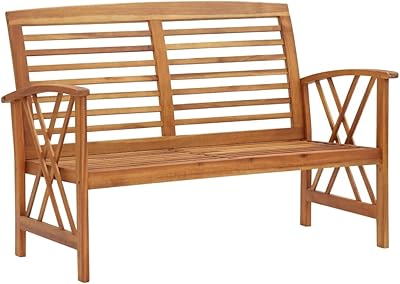 Fidaxl solid acacia garden bench for outdoor seats, wooden relaxation bench with 29 cm garden armrest.. Enjoy stress-free shopping with affordable prices on DIAYTAR Nigeria.