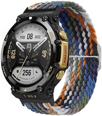 BGM watch bracelet Amazfit T-Rex 2 with adjustable braided loop (colorful).. With DIAYTAR Nigeria, everything is within reach — and within budget.