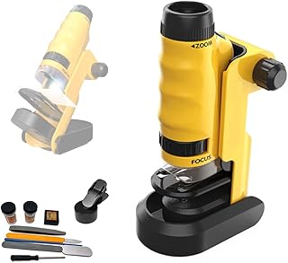 Pocket microscope with LED light Steam 60x120x portable microscope for children.. DIAYTAR NIGERIA brings the joy of affordable shopping to your fingertips with delivery in less than 8 days.