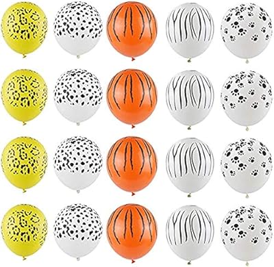 Party Time - 24 Pieces Latex Balloons with Animal Print Cow Zebra Leopard Tiger Jungle Safari Theme Birthday Festival Decorations 12 "Birthday Party Decorations (mixed).. Experience shopping without limits at DIAYTAR NIGERIA, where affordability meets convenience in just days.