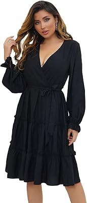 Mid-length with long sleeve cocktail dress and double chic V-neck for women.. Navigate through thousands of products at pocket-friendly prices with DIAYTAR NIGERIA's easy-to-use platform.