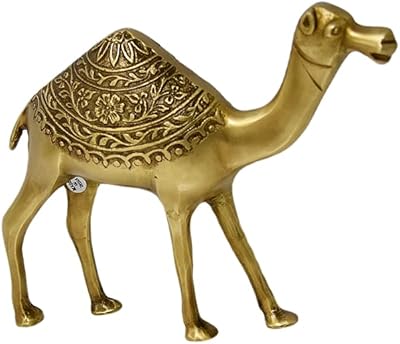 Ancient brass camel figurine, lucky animal carrier, home decoration, office, collection gift, 903D.. DIAYTAR NIGERIA: Bringing the marketplace to every Nigerian with affordable prices and quick delivery.