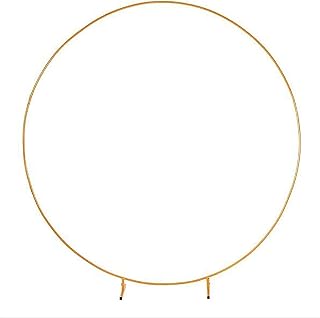 Round garden arch in metal, arbor of outdoor garden flowers for wedding, pergola trellis for climbing party decoration, easy to assemble, gold, 200 cm (78.7 inches).. DIAYTAR NIGERIA brings the market to your screen with thousands of affordable products delivered to your door.