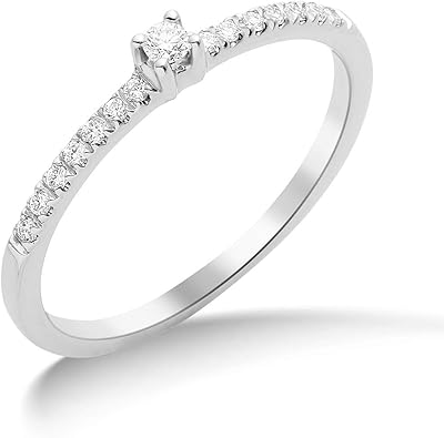 Jewelry Diamond engagement ring 0.12 carat for women with diamonds diamond ring in white gold 18 carat / gold 750.. Shop across categories with ease at DIAYTAR NIGERIA, delivering affordability within the week.