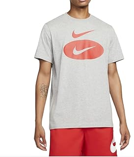 Nike HBR T-shirt for men, size m, oval design, with the word 'swoosh' printed.. Shop smarter with DIAYTAR Nigeria — from household essentials to electronics, we have everything you need. Plus, our delivery is fast, secure, and arrives between 5 and 8 days.