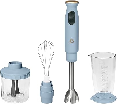 Magnificent immersion mixer with 500 ml chopper and 700 ml measurement cup, by Drew Barrymore (blue blue).. DIAYTAR NIGERIA combines the largest product selection with affordable prices and reliable delivery.