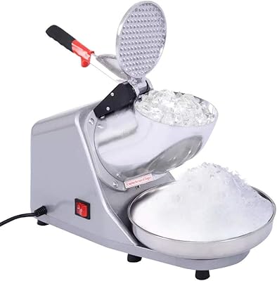Electric Snow Cornets Machine with double blade in stainless steel for ice cream, cold drink, fruit dessert and cocktail 65 kg per hour.. DIAYTAR NIGERIA: Bringing affordable shopping solutions with a diverse product catalog delivered nationwide.