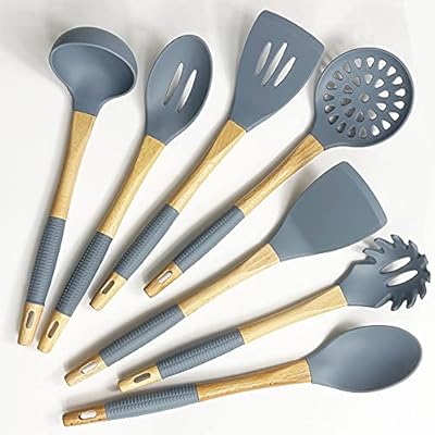 Wooden kitchen utensils Silicone non -stick battery with bamboo handles for non -stick.. DIAYTAR Nigeria: Great value, fast delivery, and endless options.