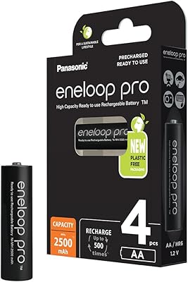 Battteries Rechargeables panasonic enloopp ni-mh pro, 4 AA 1,2 v 2500 mah.. Be part of Nigeria’s most trusted online shopping experience — DIAYTAR Nigeria.