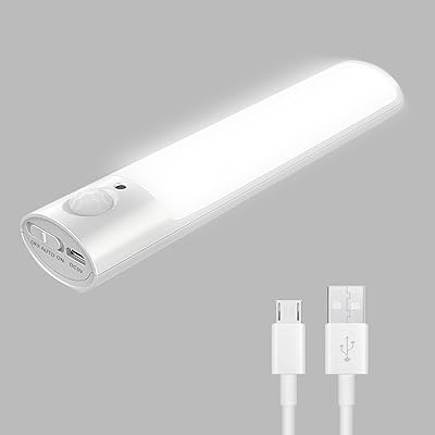 Hoteon motion detector lamp, USB rechargeable battery night light, integrated motion sensor and magnetic stick (cold white, 1).. DIAYTAR NIGERIA transforms online shopping with competitive prices and dependable nationwide delivery.