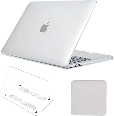 Haoya Coque Compatible with MacBook Pro 13 inches 2016-2022 (M2 M1 A2338 A2289 A2251 A1989 A1706 A1708) with/Without touchbar, rigid plastic shell and screen polishing cloth, transparent.. Experience hassle-free shopping with DIAYTAR NIGERIA's user-friendly platform and prompt delivery service.