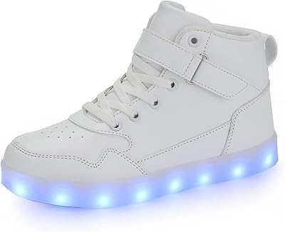Bright and breathable sneakers with LED lights flashing and USB loading for young children, girls and boys, red.. Need it fast? DIAYTAR Nigeria ships in just 5 to 8 days nationwide.