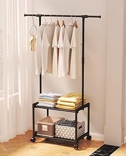 Carrying with clothing with storage shelf, Citches door with 2-layer shoe organizer, with clothing for bedroom and corridor (black).. Experience hassle-free shopping with DIAYTAR NIGERIA's user-friendly platform and prompt delivery service.