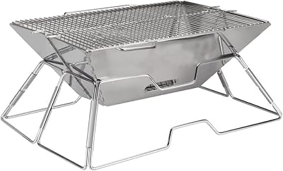 Moon min folding campsite, portable coal grill with transport bag, barbecue stove for hiking picnic barbecue picnic (rectangle).. DIAYTAR NIGERIA: Redefining e-commerce with affordable prices and reliable nationwide shipping.