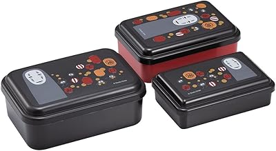 Food conservation container The trip of Chihiro with 3 -piece lids - original Japanese design - durable, dishwasher - Gigi chic.. Experience shopping freedom with DIAYTAR NIGERIA's vast selection and 5-8 day nationwide delivery service.